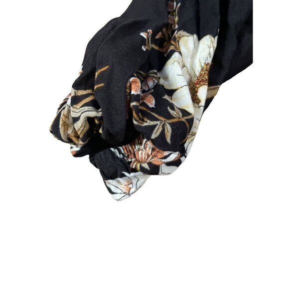 Xhilaration‎ dark brown floral wrap dress sz M - Picture 7 of 9